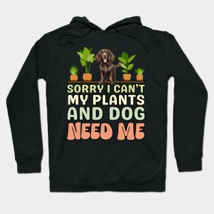 American Water Spaniel And Plants Hoodie